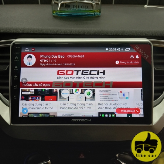 ACCENT 2019 NÂNG CẤP MÀN HÌNH DVD GOTECH LIỀN CAM360 -  GT360 
