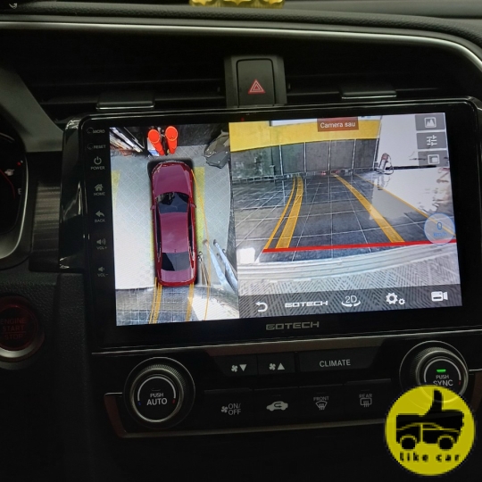 CIVIC 2020 NÂNG CẤP MÀN HÌNH GOTECH LIỀN CAM360 - GT360PLUS
